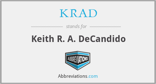 What is the abbreviation for keith r. a. decandido?